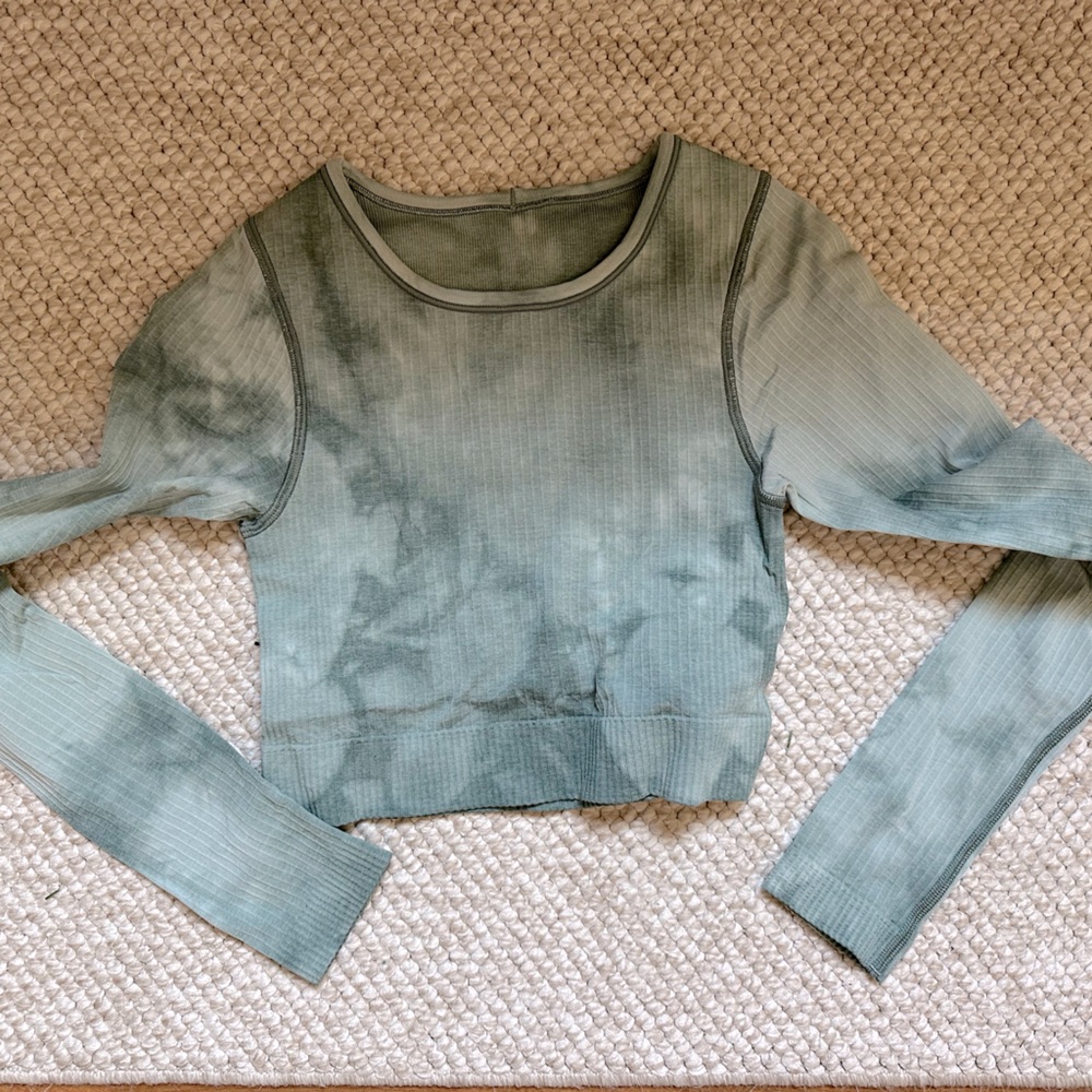 Lululemon swiftly cropped green sz 0